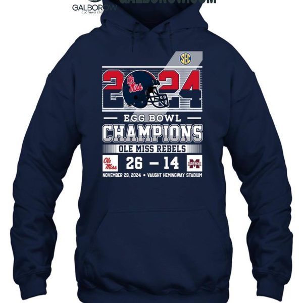 Ole Miss Rebels 2024 Egg Bowls Champions Celebrating Champs T Shirt