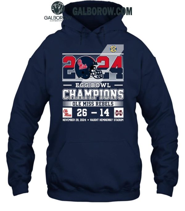 Ole Miss Rebels 2024 Egg Bowls Champions Celebrating Champs T-Shirt