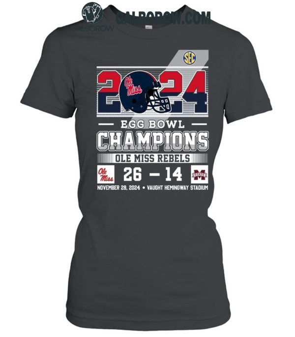 Ole Miss Rebels 2024 Egg Bowls Champions Celebrating Champs T-Shirt