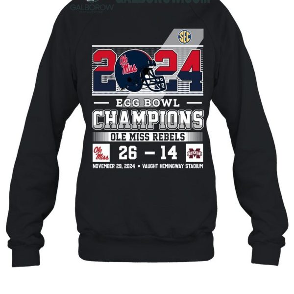 Ole Miss Rebels 2024 Egg Bowls Champions Celebrating Champs T Shirt