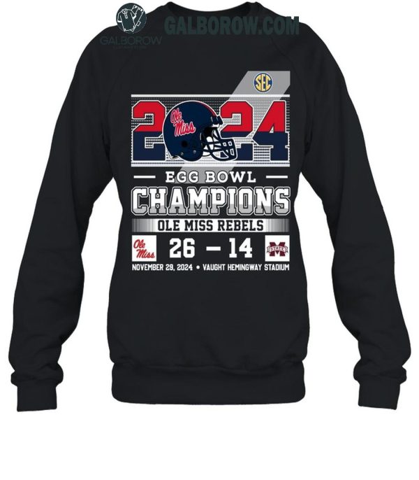 Ole Miss Rebels 2024 Egg Bowls Champions Celebrating Champs T-Shirt