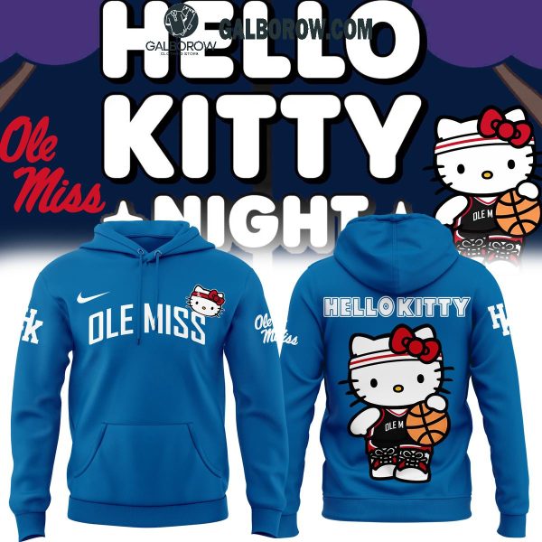 Ole Miss Rebels Hello Kitty Celebration 50 Years Basketball Hoodie T-Shirt