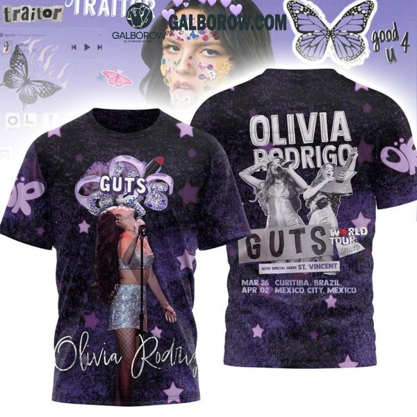 Olivia Rodrigo Guts World Tour 2025 Schedule Hoodie T-Shirt