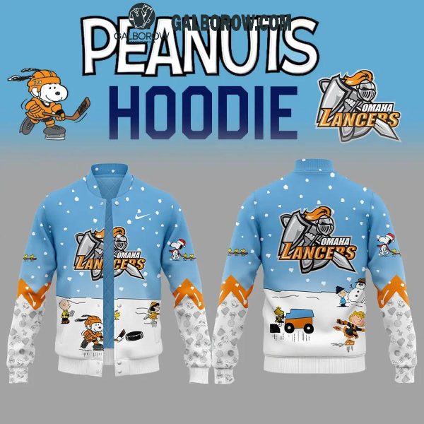 Omaha Lancers Peanuts Holidays Snoopy Playtime Baseball Jacket