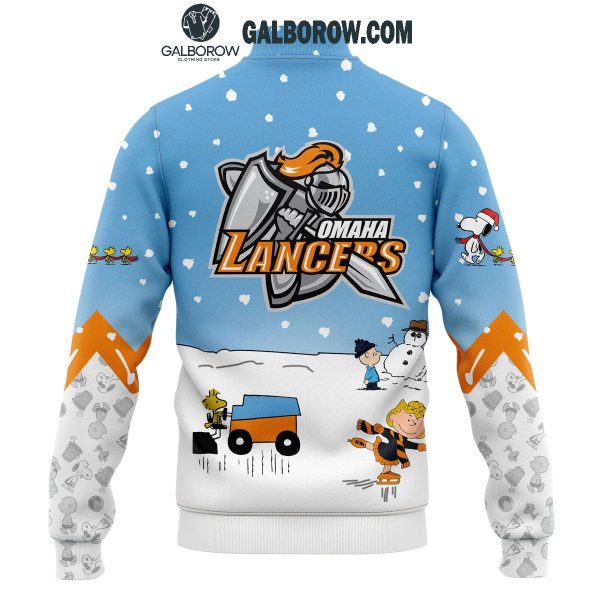 Omaha Lancers Peanuts Holidays Snoopy Playtime Baseball Jacket