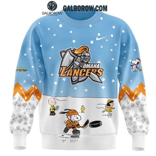 Omaha Lancers Peanuts Holidays Snoopy Playtime Hoodie T-Shirt