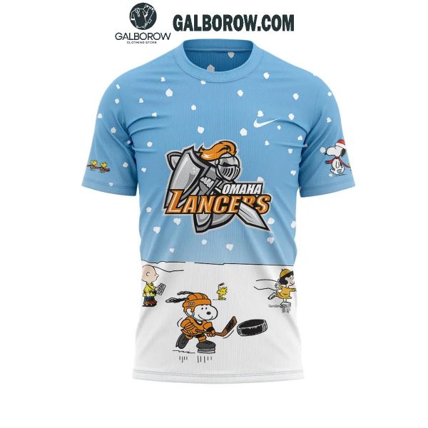 Omaha Lancers Peanuts Holidays Snoopy Playtime Hoodie T-Shirt