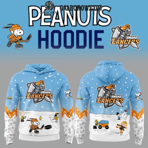 Omaha Lancers Snoopy Hockey In Peanuts Holidays 2024 Hoodie T-Shirt