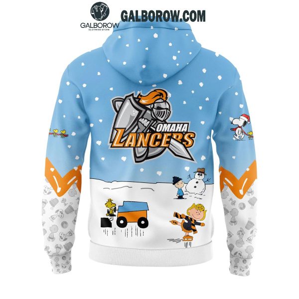 Omaha Lancers Snoopy Hockey In Peanuts Holidays 2024 Hoodie T-Shirt