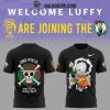 One Piece Night Welcome Luffy Atlanta Hawks Hoodie T Shirt