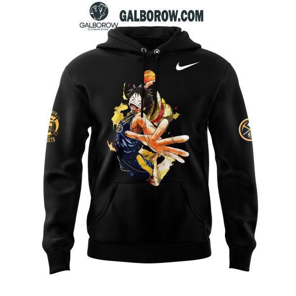 One Piece Night Welcome Luffy Collab Denver Nuggets Hoodie T Shirt