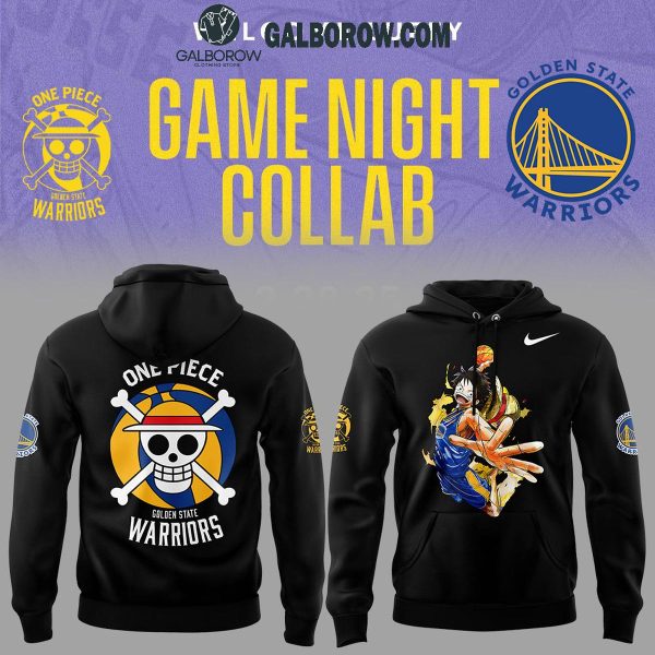 One Piece Night Welcome Luffy Collab Golden State Warriors Hoodie T Shirt