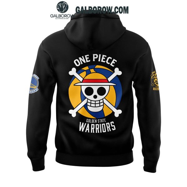 One Piece Night Welcome Luffy Collab Golden State Warriors Hoodie T Shirt