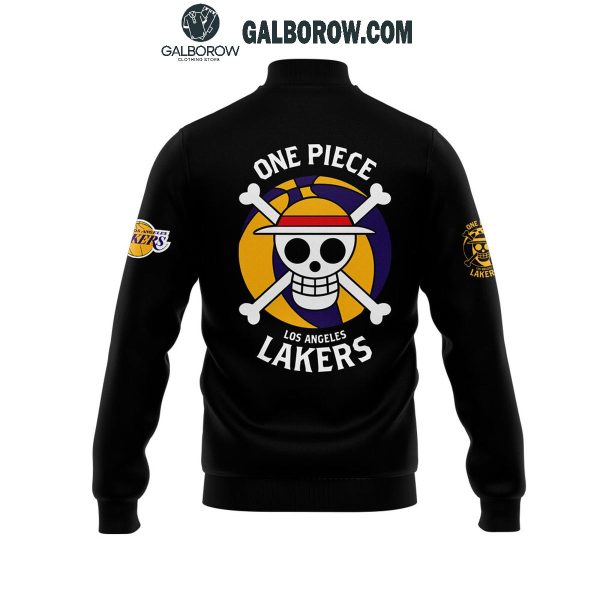 One Piece Night Welcome Luffy Collab Los Angeles Lakers Baseball Jacket