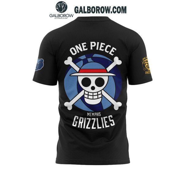 One Piece Night Welcome Luffy Collab Memphis Grizzlies Hoodie T Shirt