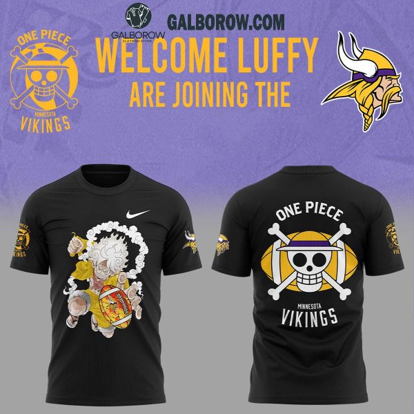 One Piece Night Welcome Luffy Minnesota Vikings Hoodie T Shirt