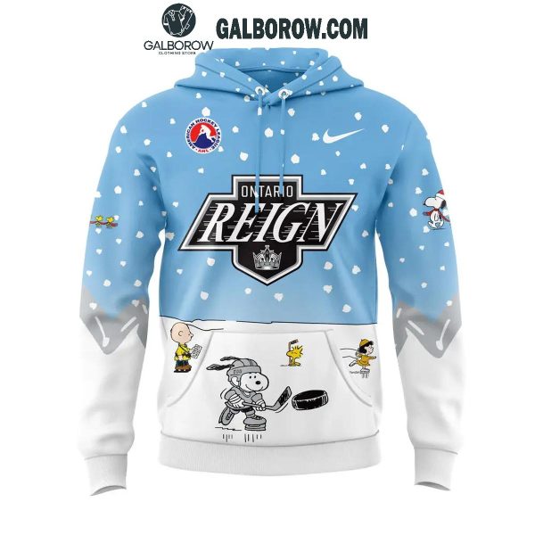 Ontario Reign 2024 Winter Snoopy Holidays Peanuts Hoodie T-Shirt