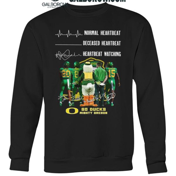 Oregon Ducks Crazy Heartbeat Watching Them Playing 2024 T Shirt