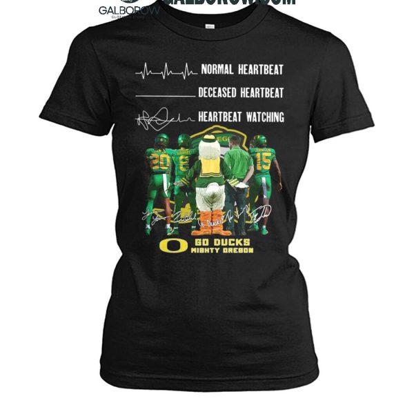 Oregon Ducks Crazy Heartbeat Watching Them Playing 2024 T Shirt