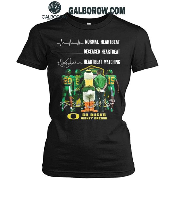 Oregon Ducks Crazy Heartbeat Watching Them Playing 2024 T-Shirt