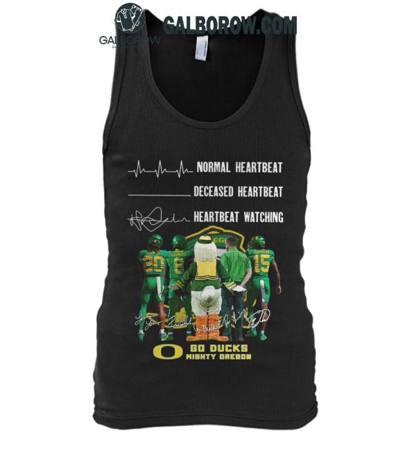 Oregon Ducks Crazy Heartbeat Watching Them Playing 2024 T-Shirt