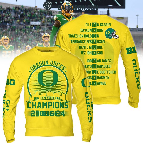 Oregon Ducks Football Big 10 Champions 2024 Hoodie T-Shirt