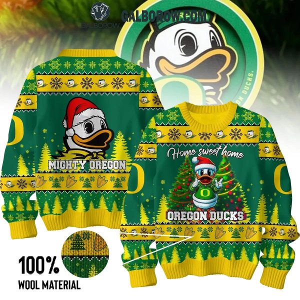 Oregon Ducks Home Sweet Home Mighty Oregon Christmas 2024 Ugly Sweater