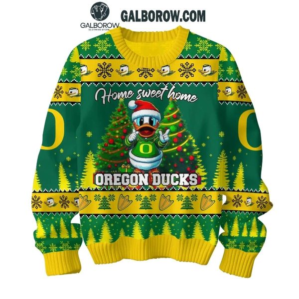 Oregon Ducks Home Sweet Home Mighty Oregon Christmas 2024 Ugly Sweater