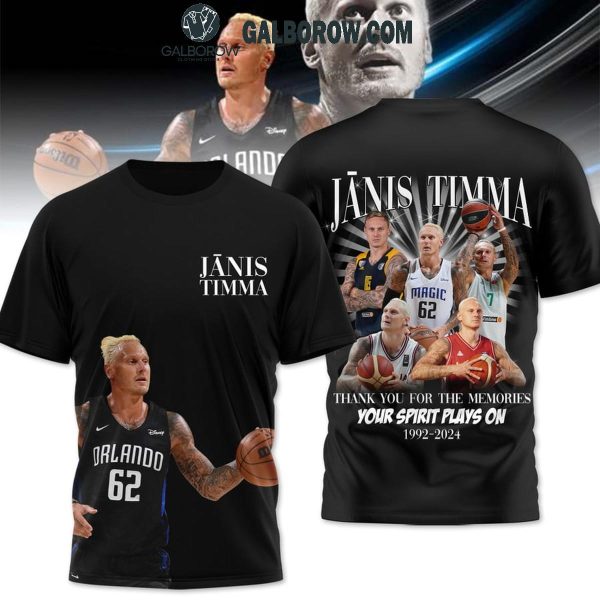 Orlando Magic Janis Timma Your Spirit Plays On 2024 Hoodie T-Shirt