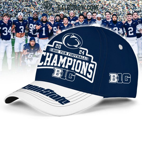 Penn State Nittany Lions Big 10 Football Champions 2024 Celebrate Cap