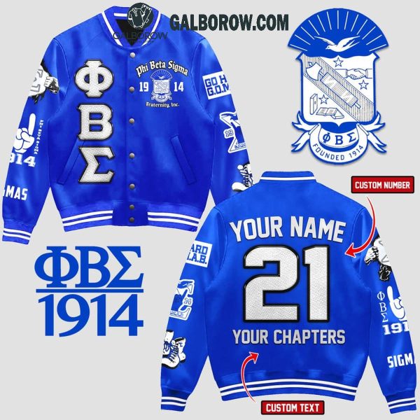 Phi Beta Sigma Fraternity Inc. 1914 In My DNA Personalized Baseball Jacket