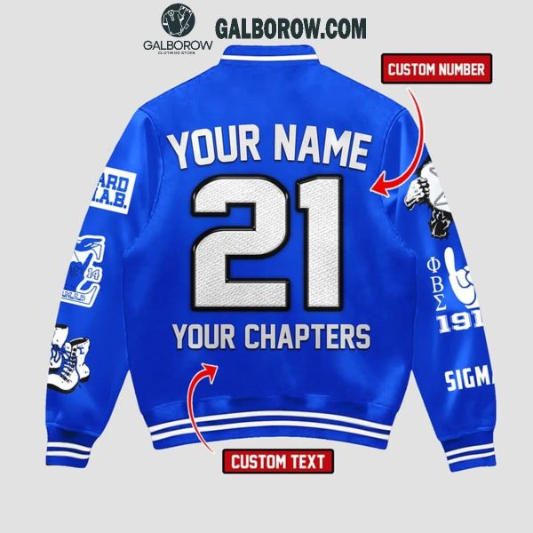 Phi Beta Sigma Fraternity Inc. 1914 In My DNA Personalized Baseball Jacket