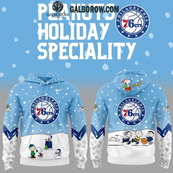 Philadelphia 76ers Peanuts Snoopy Christmas Days NBA 2024 Hoodie T-Shirt