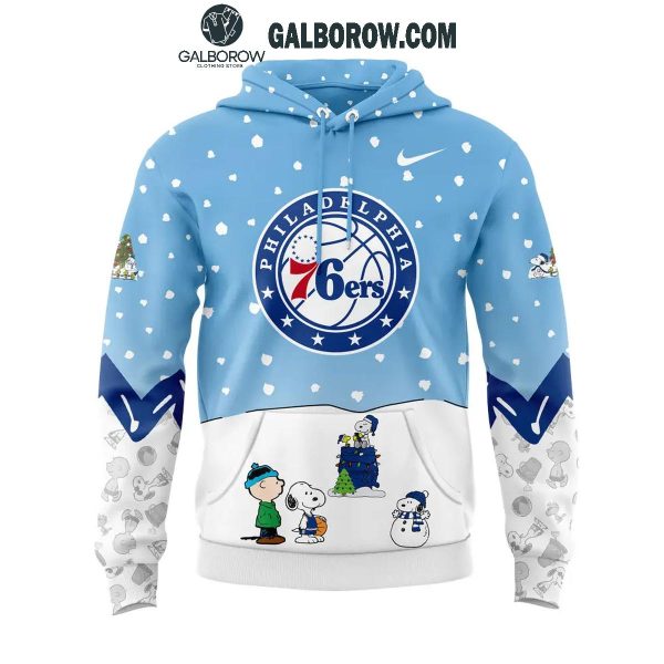 Philadelphia 76ers Peanuts Snoopy Christmas Days NBA 2024 Hoodie T-Shirt