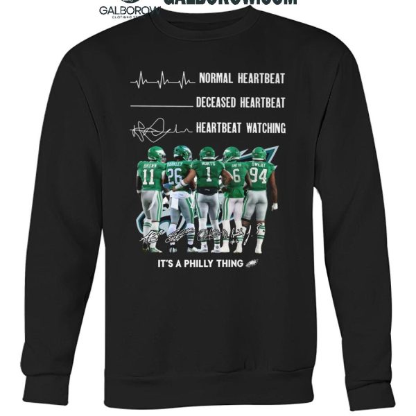 Philadelphia Eagles Crazy Heartbeat Watching Them Playing 2024 T Shirt