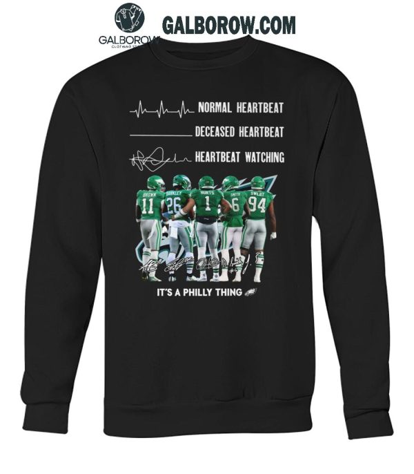 Philadelphia Eagles Crazy Heartbeat Watching Them Playing 2024 T-Shirt