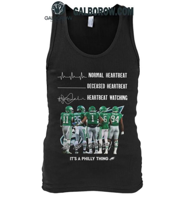 Philadelphia Eagles Crazy Heartbeat Watching Them Playing 2024 T-Shirt