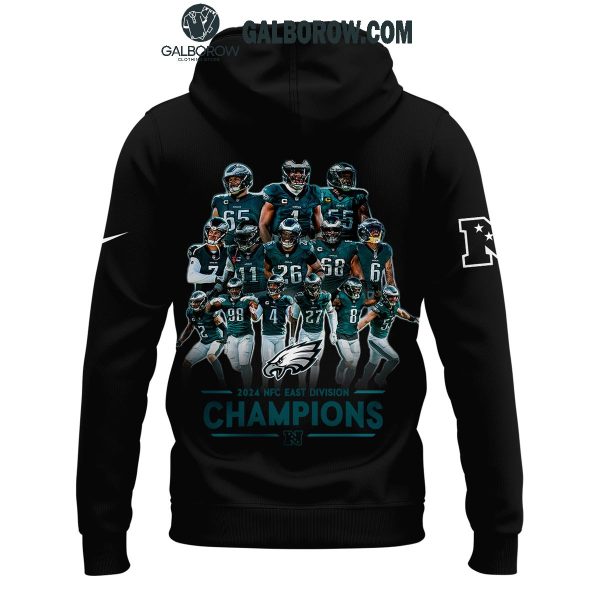 Philadelphia Eagles NFC EAST CHAMPIONS 2024 Black Design Hoodie T-Shirt