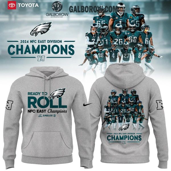 Philadelphia Eagles NFC EAST CHAMPIONS 2024 Hoodie T-Shirt Gray Version