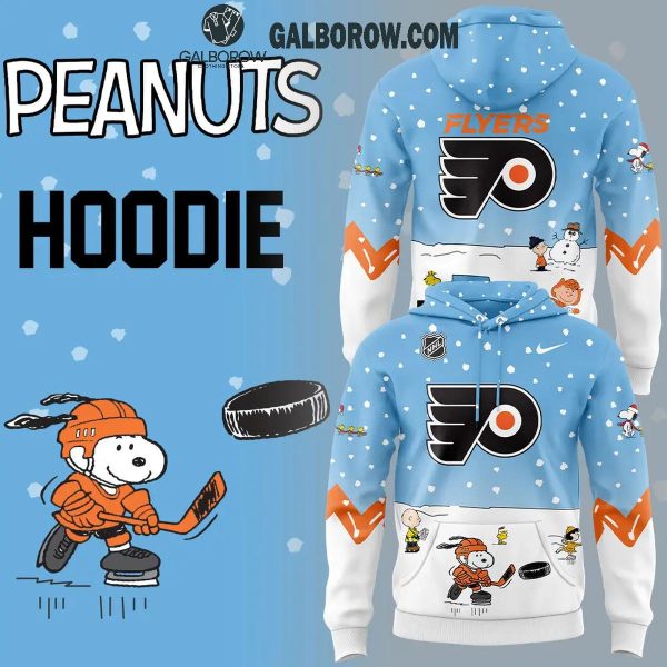 Philadelphia Flyers Cheerful Christmas Of Peanuts Friends 2024 Hoodie T-Shirt