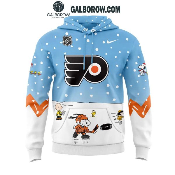 Philadelphia Flyers Cheerful Christmas Of Peanuts Friends 2024 Hoodie T-Shirt