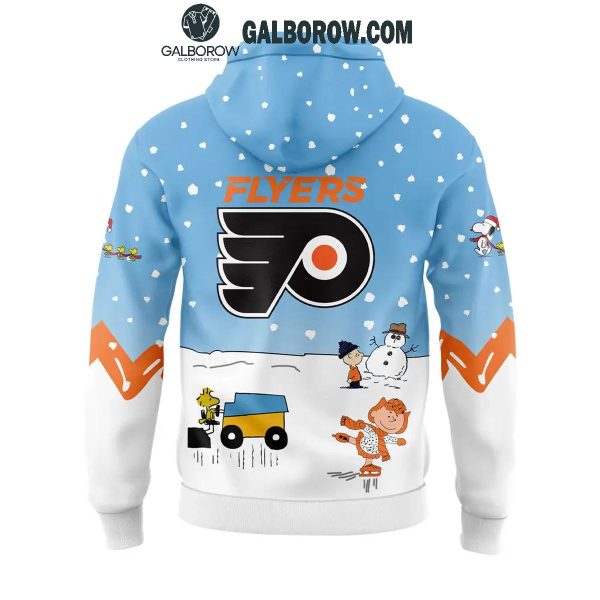 Philadelphia Flyers Cheerful Christmas Of Peanuts Friends 2024 Hoodie T-Shirt