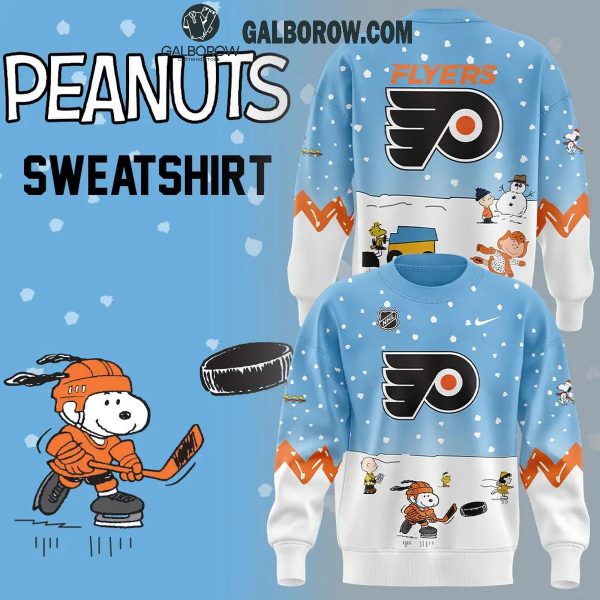 Philadelphia Flyers Cheerful Christmas Of Peanuts Friends 2024 Hoodie T-Shirt