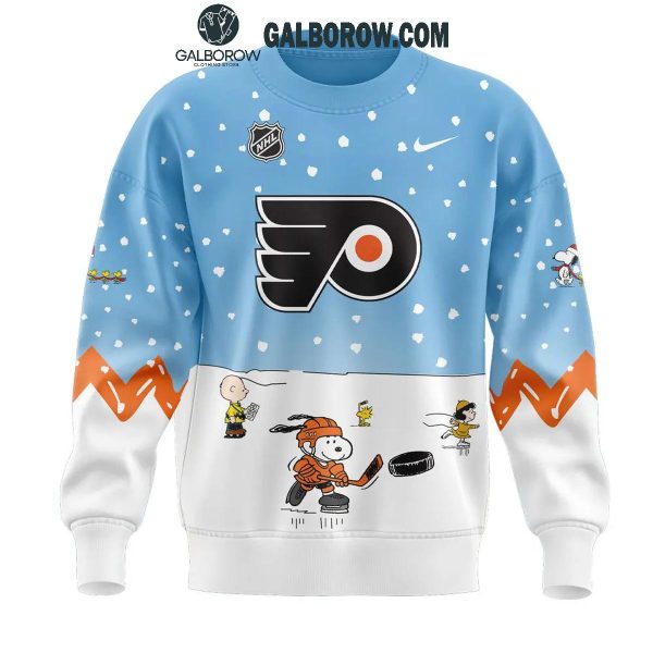 Philadelphia Flyers Cheerful Christmas Of Peanuts Friends 2024 Hoodie T-Shirt