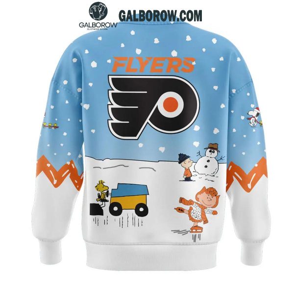 Philadelphia Flyers Cheerful Christmas Of Peanuts Friends 2024 Hoodie T-Shirt