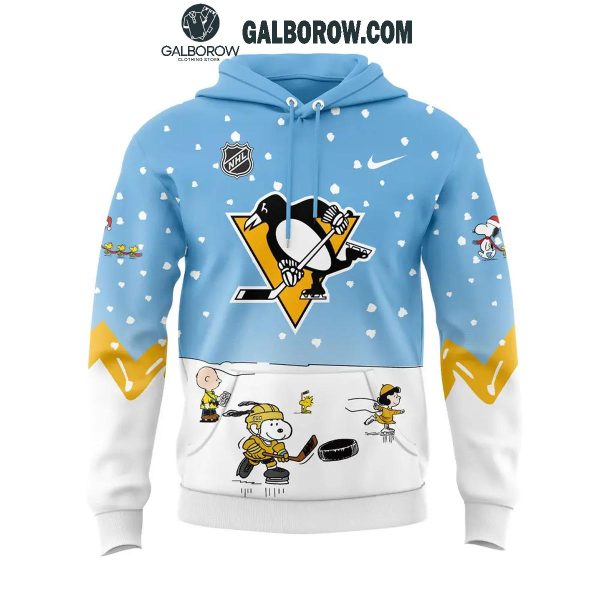 Pittsburgh Penguins Cheerful Christmas Of Peanuts Friends 2024 Hoodie T-Shirt