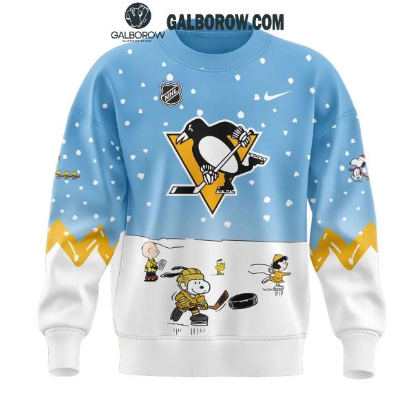 Pittsburgh Penguins Cheerful Christmas Of Peanuts Friends 2024 Hoodie T-Shirt