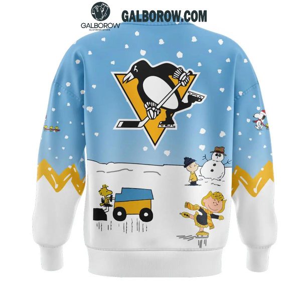 Pittsburgh Penguins Cheerful Christmas Of Peanuts Friends 2024 Hoodie T-Shirt