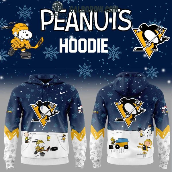 Pittsburgh Penguins Snoopy Hockey In Peanuts Holidays 2024 Hoodie T-Shirt