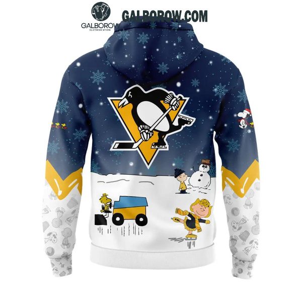 Pittsburgh Penguins Snoopy Hockey In Peanuts Holidays 2024 Hoodie T-Shirt